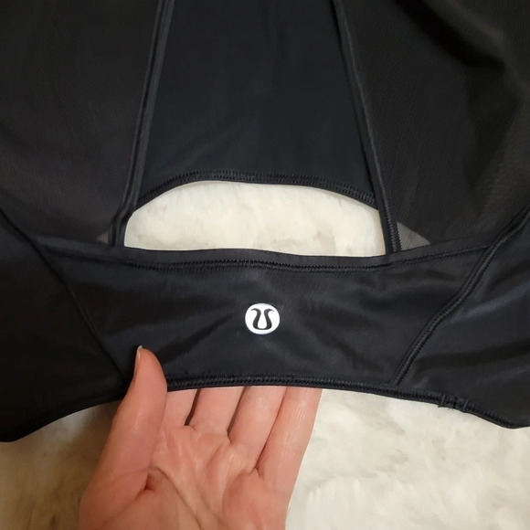 Iululemon If You’re Lucky long sleeve tee black mesh RARE - Picture 9 of 11